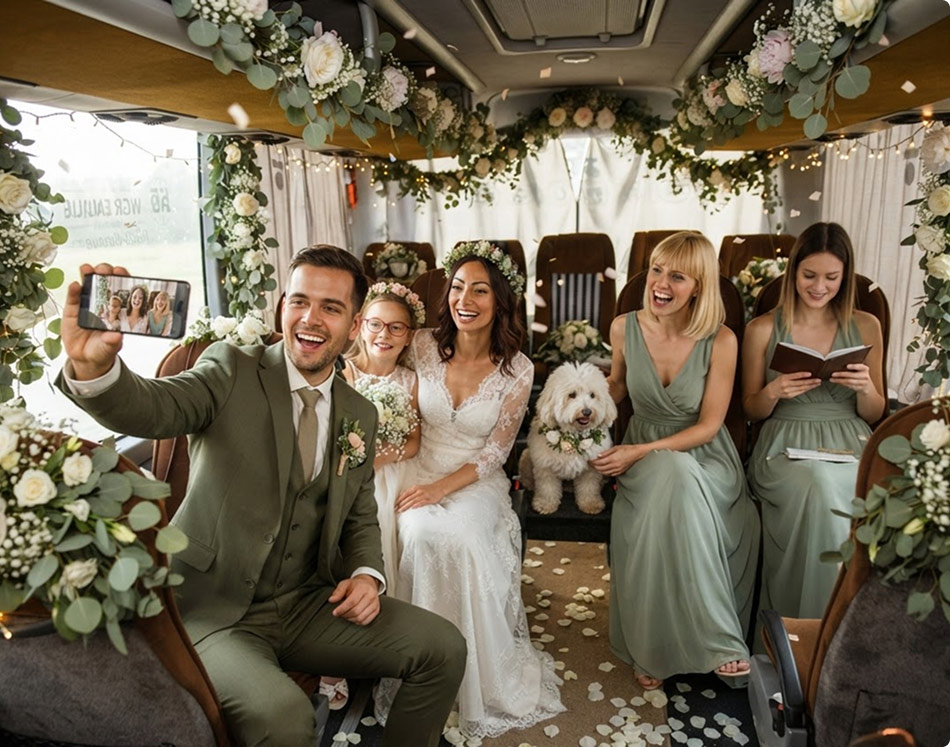 How To Book Your Wedding Charter Bus